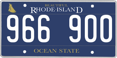 RI license plate 966900