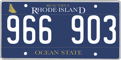 RI license plate 966903