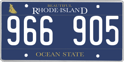 RI license plate 966905
