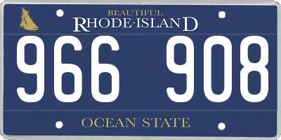 RI license plate 966908