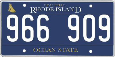 RI license plate 966909