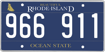 RI license plate 966911