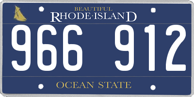 RI license plate 966912