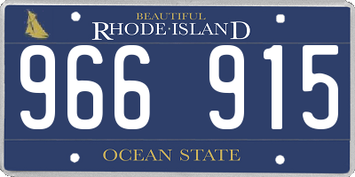 RI license plate 966915