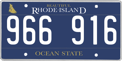 RI license plate 966916