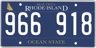 RI license plate 966918