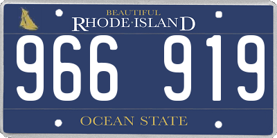 RI license plate 966919