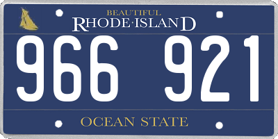 RI license plate 966921