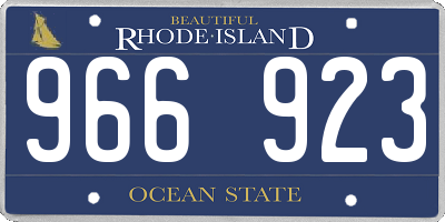 RI license plate 966923