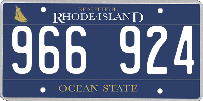 RI license plate 966924