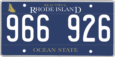 RI license plate 966926