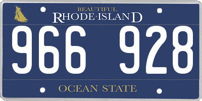 RI license plate 966928