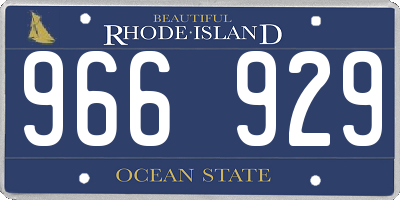 RI license plate 966929