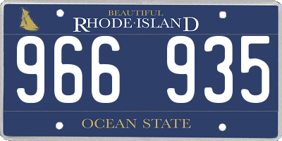 RI license plate 966935