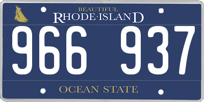 RI license plate 966937