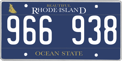 RI license plate 966938