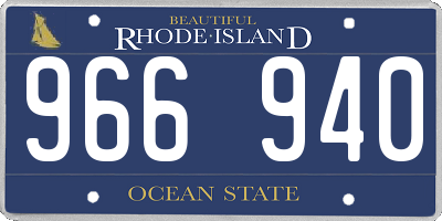 RI license plate 966940