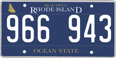 RI license plate 966943