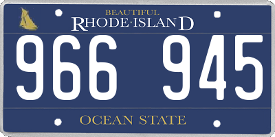 RI license plate 966945
