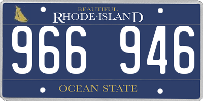 RI license plate 966946
