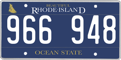 RI license plate 966948