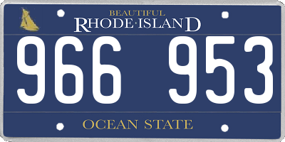 RI license plate 966953