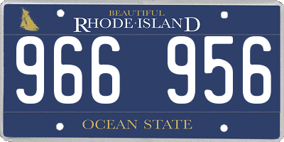 RI license plate 966956