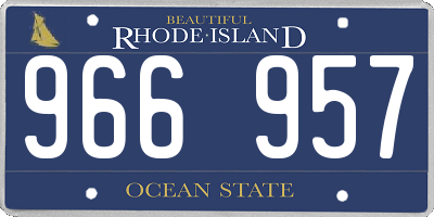 RI license plate 966957