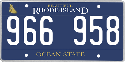 RI license plate 966958