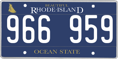 RI license plate 966959