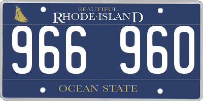 RI license plate 966960