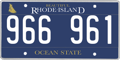 RI license plate 966961