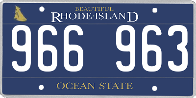 RI license plate 966963