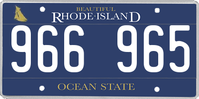 RI license plate 966965