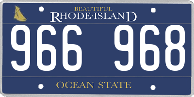 RI license plate 966968