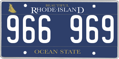 RI license plate 966969