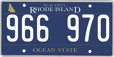 RI license plate 966970