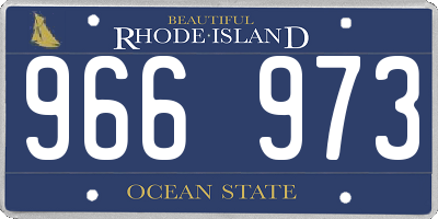 RI license plate 966973