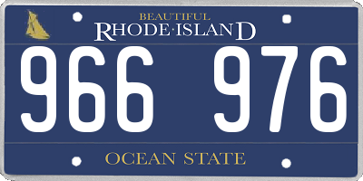 RI license plate 966976