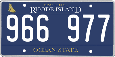 RI license plate 966977