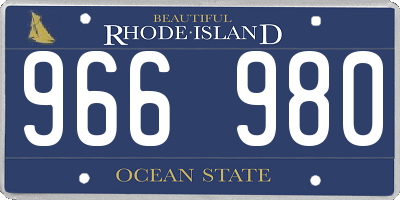 RI license plate 966980