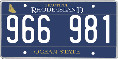 RI license plate 966981