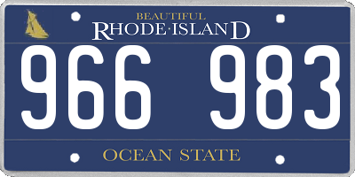 RI license plate 966983