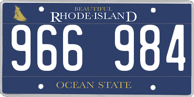 RI license plate 966984