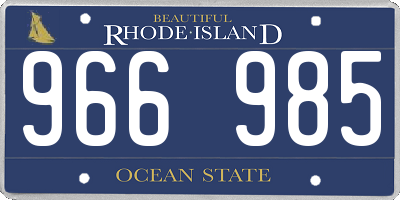 RI license plate 966985