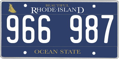 RI license plate 966987