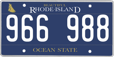 RI license plate 966988