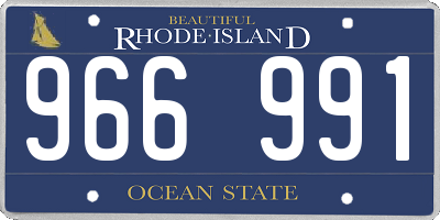 RI license plate 966991