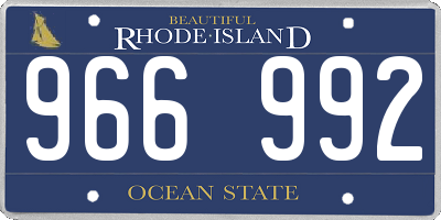 RI license plate 966992