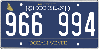 RI license plate 966994